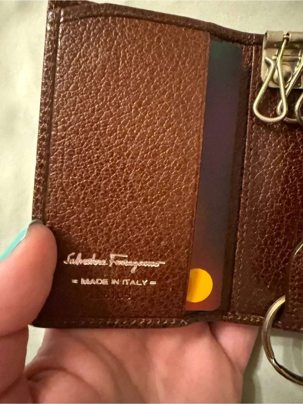 Salvatore Ferragamo Leather Wallet w/ Key Organizer